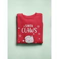 thumbnail image 3 of Santa Claws Women Sweatshirt, Female Medium, 3 of 4