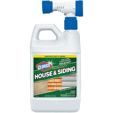 Clorox Pro Results House & Siding Cleaner, Bleach Free Outdoor Cleaner, 64 oz (Best Way To Clean Vinyl Siding On A House)