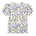 thumbnail image 2 of Mifsaly Girls Puff Sleeve Floral T-Shirts Kids Cute Print Summer Casual Tops Soft Lightweight Tee for Playtime and Outdoor Activities, 2 of 8