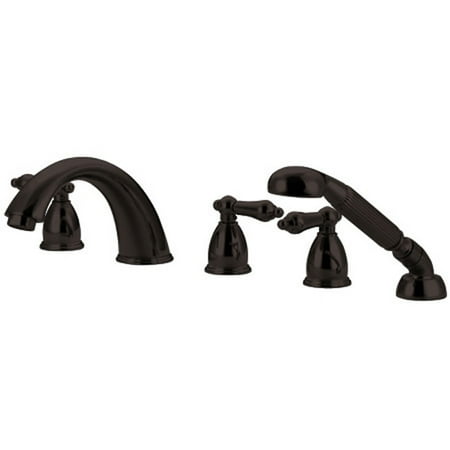 - Kingston Brass KS136.5AL Heritage Widespread Deck Mounted Roman Tub Filler with