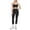 Black, variant on MXUIKV Workout Sets for Women Lightweight Yoga Tight Fitted Cropped Spaghetti Strap Top High Waist Trousers(X-Large,Pink)