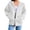 j129-White, variant on LIIPEE Womens Zip Up Hoodie Long Sleeve Solid Color Hooded Sweatshirt With Pockets Ladies Comfortable Breathable Everyday Sweatshirts,S