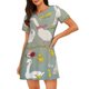 thumbnail image 1 of Disketp Cute Farm Birds para Camisón Corto de Manga Corta para Mujeres, Camisón Cómodo con Escote Redondo, Bonito y Confortable, 1 of 6