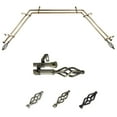 thumbnail image 1 of Archy 13/16" Double Bay Window curtain rod Adjustable 20"-36", 38"-72" - Antique Brass,(ABay-41-4D), 1 of 4