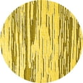 thumbnail image 1 of Ahgly Company Indoor Round Solid Yellow Modern Area Rugs, 3' Round, 1 of 4