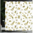 thumbnail image 3 of Ambesonne Nature Shower Curtain, Mediterranean Branches, 69"Wx70"L, Green Yellow Olive, 3 of 4