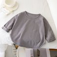 thumbnail image 2 of Miluxas Infant Toddler Girl Long Sleeve Shirt - Basic Baby Tees, Blouses, Tops - Solid Shirts, 2 of 4