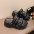 thumbnail image 1 of Zapatillas de mujer con suela gruesa de 6 cm para usar en verano, sandalias exquisitas y de moda, zapatos de playa, zapatillas de suela gruesa suaves para exteriores, 1 of 5