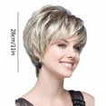 Ediodpoh Women's Wig Short Hair Fashion Light Gold Fiber Wig Women's