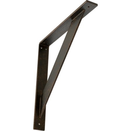 

Ekena Millwork 2 W x 16 D x 16 H Traditional Steel Bracket Antiqued Bronze