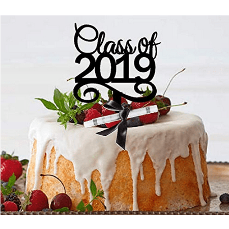 Black Class Of 2019 School Graduation Cake Decoration Topper