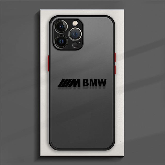 Funda de teléfono mate de TPU para Apple iPhone 11 12 13 14 Pro Max XR 7 Plus X 8 Mini XS 12mini 13mini BMW-m-power