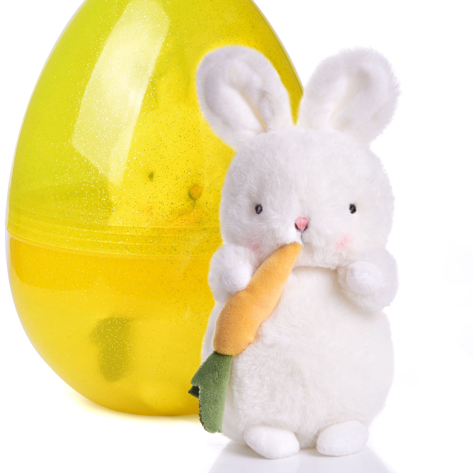 Fun Little Toys Easter Eggs Prefilled with Bunny Plushies, Rabbit