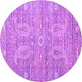 thumbnail image 1 of Ahgly Company Indoor Round Persian Purple Traditional Area Rugs, 3' Round, 1 of 4