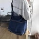 thumbnail image 3 of Bolso de hombro vaquero para mujer, estilo hobo, informal, de lona, estilo vintage, tipo mensajero, de gran capacidad, color azul marino., 3 of 5