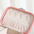 thumbnail image 3 of Double Layer Jewelry Storage Box Organizer Durable High Quality PU Leather Storage Box for Travel and Business Trips, 3 of 7