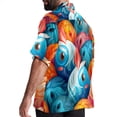 thumbnail image 3 of Easter Men's Short Sleeve Printed Button Down Beach, Casual, Poplin Shirts for Summer Vacation, 3 of 6
