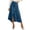 Light Blue #14, variant on Women's Asymmetrical Wrap Hem A-Line Denim Skirt Stretch High Waist Elegant Swing Business Casual Jean Skirts, S