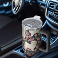 thumbnail image 6 of OBREWU Shih Tzu Dog and Flower Floral Tumbler with Handle and Lid,Shih Tzu Dog and Flower Floral 40oz Double Wall Vacuum Insulated Tumbler,Cups Gift for Women and Men, 6 of 7