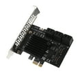 thumbnail image 1 of PCI-E to SATA Extender Splitter High PCI-E to SATA Extender; Speed PCI-Express Expansion Card Desktop Computer Accessory, SA3106J, 6 ports, 1 of 1