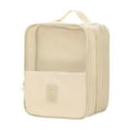 thumbnail image 3 of Bolsa de zapato de viaje Bolsa de transporte con manija de la zapatilla de cierre portátil Organizador de zapatos Bolsa de almacenamiento de zapatos Caqui, 3 of 8
