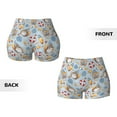 thumbnail image 5 of Lsque Summer Time With Gnome Pattern High Waisted Biker Shorts for Women-Tummy Control Fitness Athletic Workout Running Yoga Gym Shorts,Moisture-Wicking-Large, 5 of 9