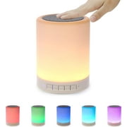Portable Night Light Wireless Bluetooth LED Speaker Color White