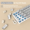 thumbnail image 5 of PBT Keycaps 104 Keys OEM Profile PBT Double Shot Keycap Set,ANSI US Layout for Mechanical Keyboard,Compatible with MX Switches Cherry/Gateron/Kailh/Akko Switch. (Retro Grey & White), 5 of 5