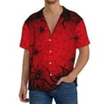 thumbnail image 1 of Fotbe Spiders On The Web And Space Camisa Estampada de Manga Corta para Hombre, Casual de Verano, Estilo Playero, Sin Arrugas-Large, 1 of 5