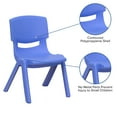 thumbnail image 6 of Flash Furniture 4 Pack Blue Plastic Stackable School Chair with 12'' Seat Height, 6 of 13