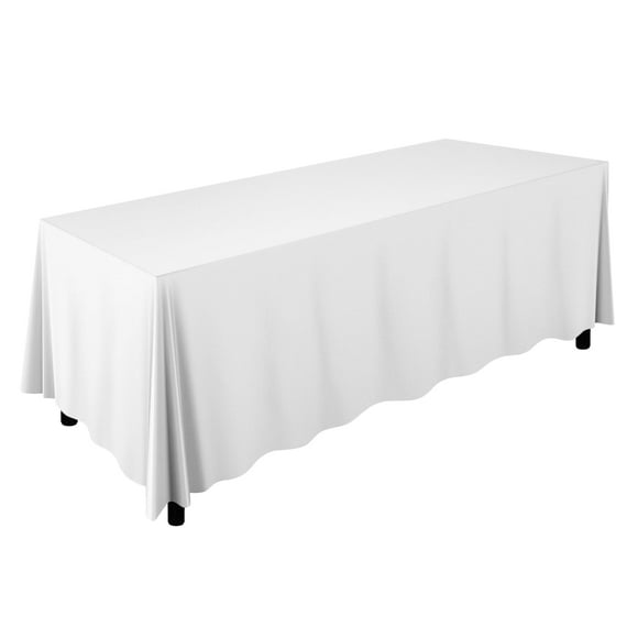 Mantel Lann's Linens Premium de 90 x 132 cm, rectangular, blanco