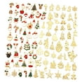 thumbnail image 3 of 100x encantos de Navidad DIY creativo Santa Claus muñeco de nieve decoraciones para árboles de Navidad encantos de esmalte aleación para collar, 3 of 7