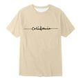 thumbnail image 3 of Girls T Shirts Short Sleeve Tops Trendy Beige Kids T Shirts Pajamas Girls 8-9 Years, 3 of 3