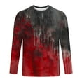 thumbnail image 5 of Dolkfu Shirts Mens Bloody Printed Casual Horrible Tees Long Sleeve Crew Neck T Shirts 2025 Tops for Men,L, 5 of 5