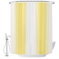 thumbnail image 2 of Shower Curtains for Bathroom, Lemon Yellow White Waterproof Fabric Shower Curtain, Gradient Vertical Stripes Geometric Decorative Bathroom Curtain for Bathtub, 72"x72", No Hooks Included, 2 of 9