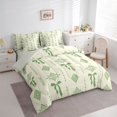 thumbnail image 3 of Feelyou Green Aztec Comforter Set 7pcs, Fashion Princess Bowknot Queen Bedding Sets, 3 of 8