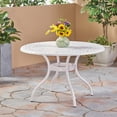 thumbnail image 2 of GDF Studio Honolulu Outdoor Aluminum Round Table, White, 2 of 5