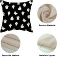 thumbnail image 3 of Halloween Pillow Covers 18x18 Black and White Ghosts Decor Throw Pillows Case for Couch Halloween Indoor Outdoor Decorative Cushion Cases for Sofa Bed Car Decorations Set of 2, 3 of 6
