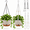 Beige, variant on Berallo 2-Pack 9.6-inch Self-Watering Hanging Planters, 3-Way Plant Pots with Drainage Holes,Macrame & Chain Hangers for Indoor & Outdoor Use , White