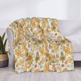 thumbnail image 3 of Yiaed Retro 70s 60s Flower Print Blanket Throw Blanket Soft Cozy Flannel Blanket for Home Bed Sofa Couch Chair-50"x40", 3 of 6