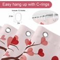 thumbnail image 5 of Valentine's Day Bathroom Shower Curtains with Hooks, Red Love Tree Heart Petal Pink Ombre Romantic Waterproof Fabric Washable Shower Curtain for Home Hotel Bathtub Decor 72x72 Inch, 5 of 9