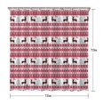 thumbnail image 5 of Red and White Christmas Reindeer Pattern Shower Curtain 72"x72" ,Bathroom Decorative Shower Curtains Set with 12 Hooks,Modern Waterproof Washable Shower Curtain, 5 of 6