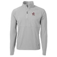 thumbnail image 2 of Men's Cutter & Buck Gray Louisville Cardinals Adapt Eco Knit Hybrid Recycled Quarter-Zip Pullover Top, 2 of 3
