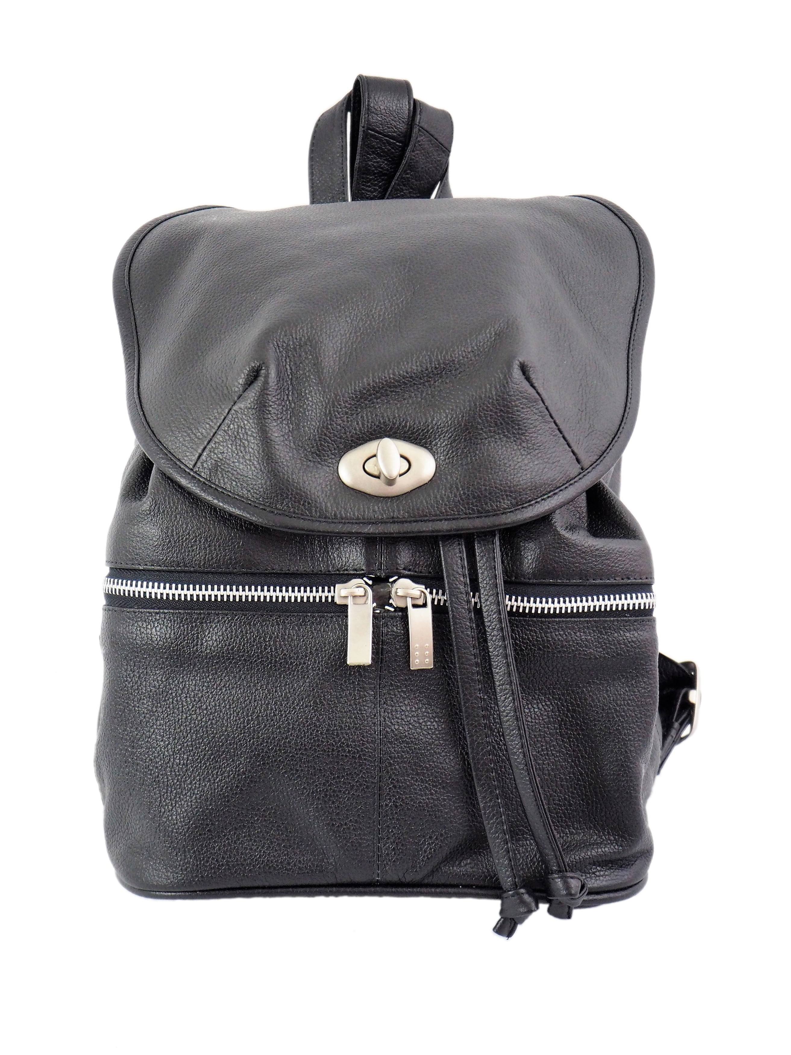 Double Compartment Leather Backpack - Walmart.com