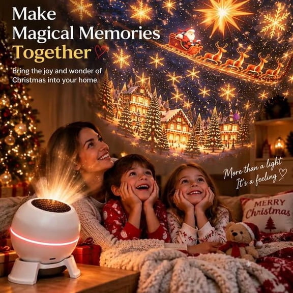 Magical Christmas Projection Night Light Holiday Room Transformer,Enchanting Holiday Scenes for Walls and Ceilings,Home Decor