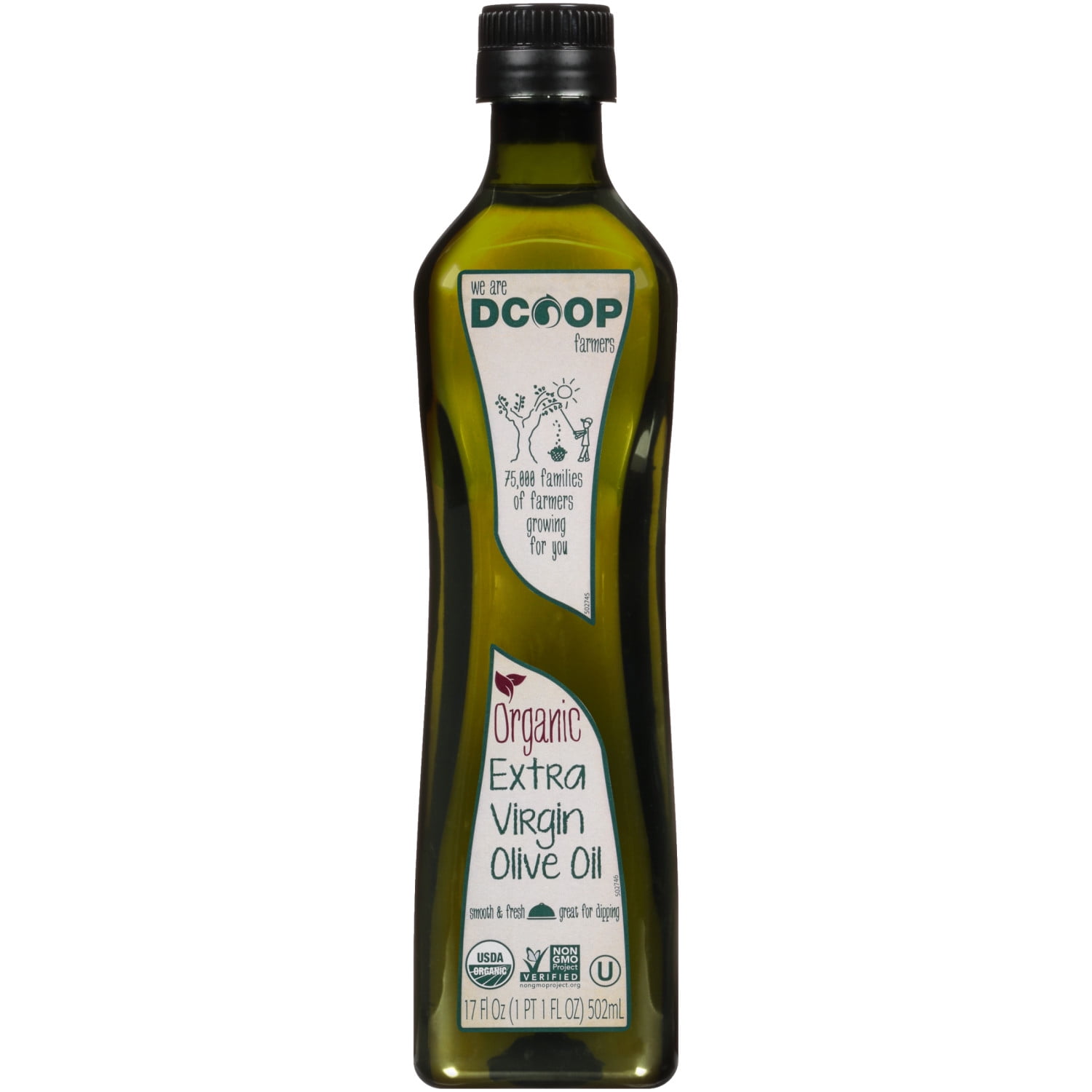 (2 pack) DCOOP Spanish Organic Extra Virgin Olive Oil - 17 fl oz