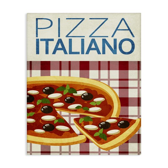 Stupell Industries Farmhouse Classic Pizza Italiano Canvas Art, 16 x 20, by Kim Allen