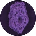 thumbnail image 1 of Ahgly Tapis Rond Lavable en Machine Intérieur Transitionnel Violet Profond, 5 Pieds Rond, 1 of 7