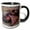 Black/White, variant on 3drose, Brooklyn Mine Road, Old Dale Mining District, Mojave Desert, Ca 4., 11oz Two-tone Red Mug