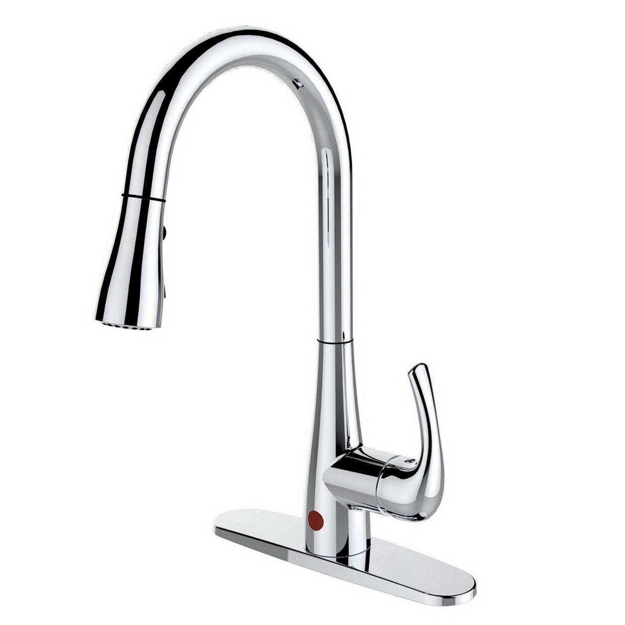 RUNFINE Single-Handle Pull-Down Sprayer With Hands-Free Kitchen Faucet Chrome - image 2 of 5
